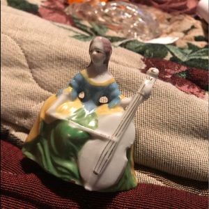 Vintage Gold Castle Ceramic Figurine Woman